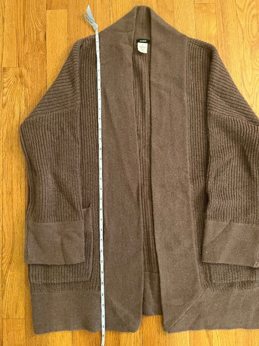 J.Crew Alpaca Merino Wool Blend Chunky Open Cardigan Brown Size M